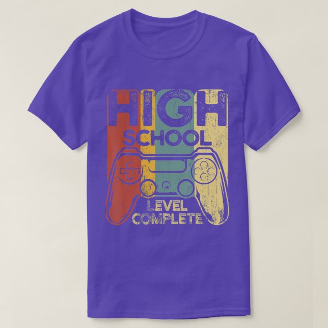 T-shirt Drôle Diplôme de niveau secondaire Terminé (Design devant)