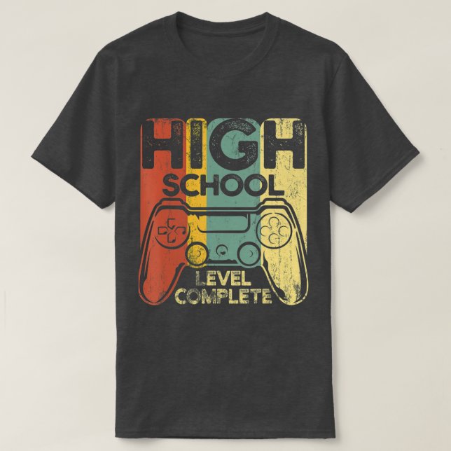T-shirt Drôle Diplôme de niveau secondaire Terminé (Design devant)