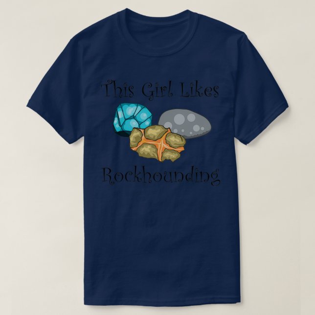 T-shirt Drôle Dire Une Fille Aime La Nature Rockhoring (Design devant)