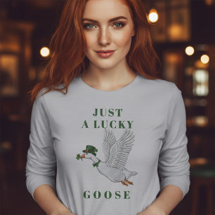 T-shirt Drôle d'Irlandais Saint-Patrick juste une oie chan