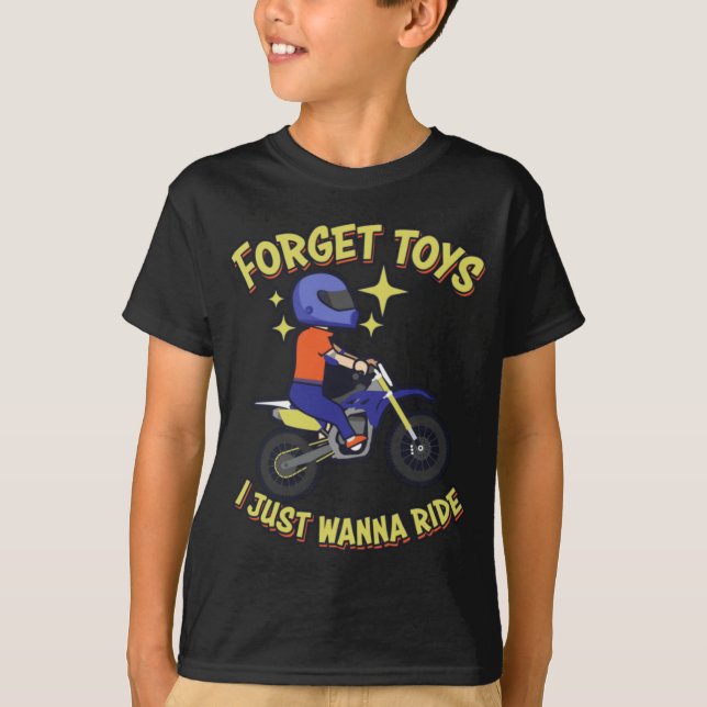 T-shirt Drôle Dirt Vélo Cadeau Pour Enfants De La Route Mo (Devant)