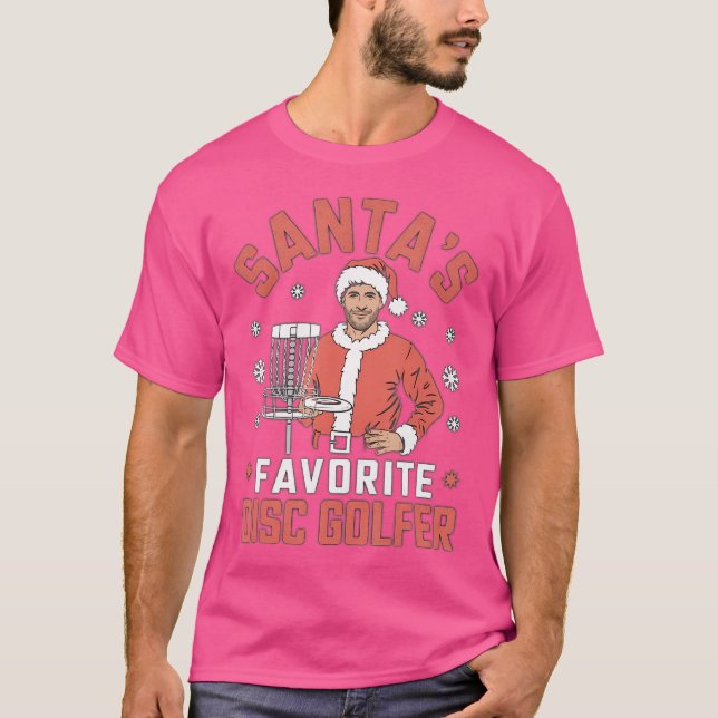 T-shirt Drôle Disque Golf Noël Hommes Noël Disque de Noël  (Devant)