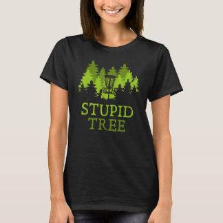 T-shirt Drôle Disque Golf Player Cadeau Stupid Arbre Disqu