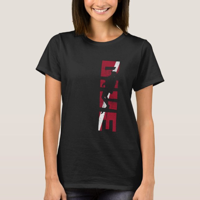 T-shirt Drôle Distressed Drapeau Distressed Scuba Drapeau  (Devant)
