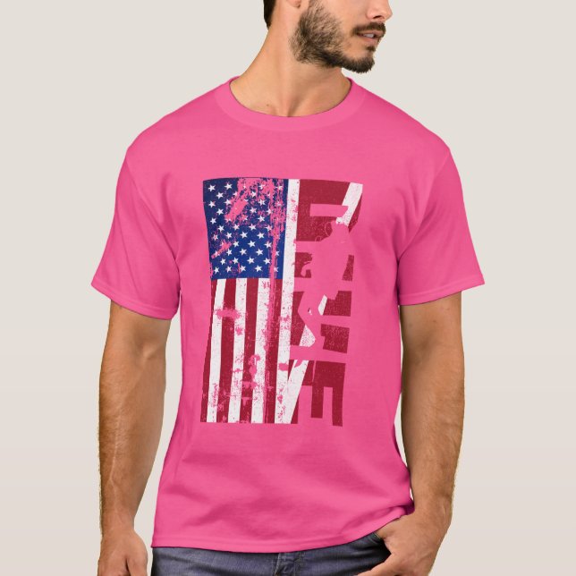 T-shirt Drôle Distressed Drapeau Distressed Scuba Drapeau  (Devant)