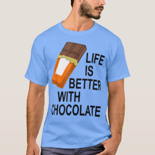 T-shirt Drôle Dit Manger Un Bonbon De Chocolat Sombre