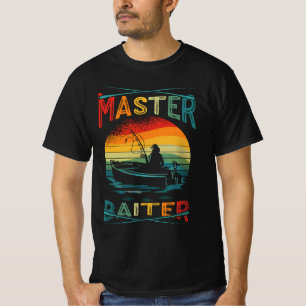 T-shirt Drôle Dit Master Baiter Vintage Sunset Fishing