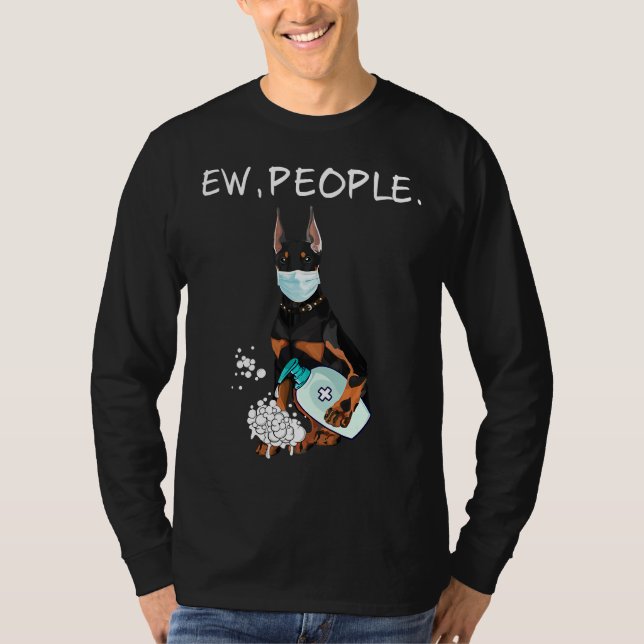 T-shirt Drôle Doberman Ew Amoureux des chiens (Devant)