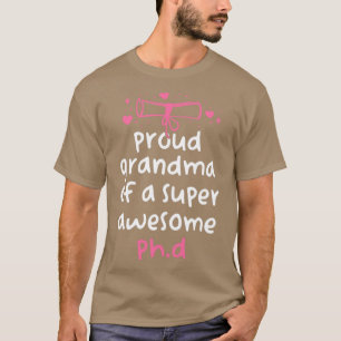 T-shirt Drôle Doctorat Graduation Fier Grand-Mère D'Une Su