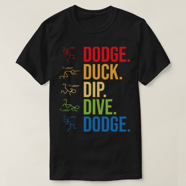 T-shirt Drôle Dodgeball Jeu Dodgeballer joueur de Dodgebal (Design devant)