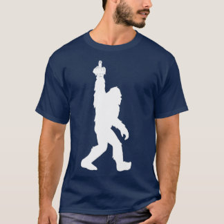 T-shirt Drôle doigt médian Bigfoot pour les croyants en sq