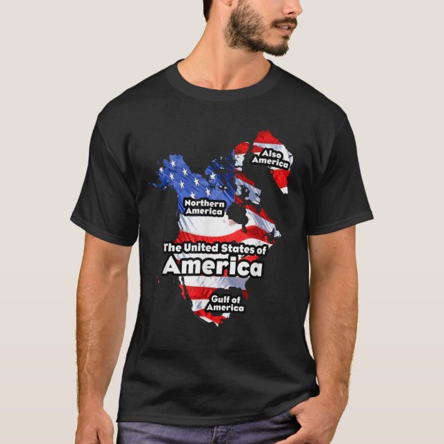 T-shirt Drôle Donald Trump Drapeau américain Canada Groenl (Devant)