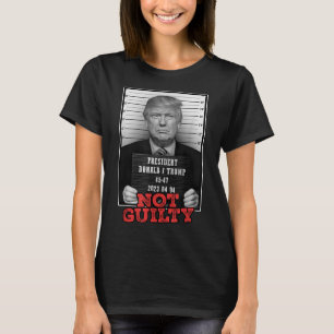 T-shirt Drôle Donald Trump Pas Coupable Tiré De Mug, Libre