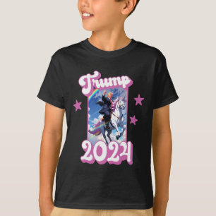 T-shirt Drôle Donald Trump Qui Dirige Une Unicorne. Trump 