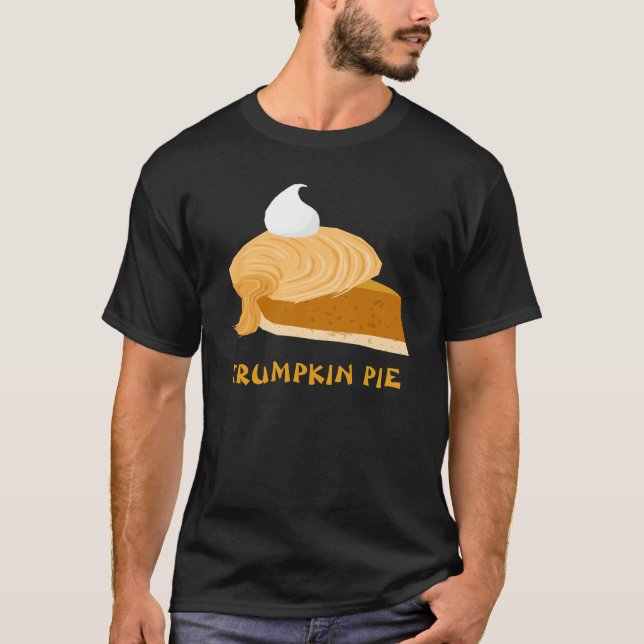 T-shirt Drôle Donald Trump Trumpkin Pie (Devant)