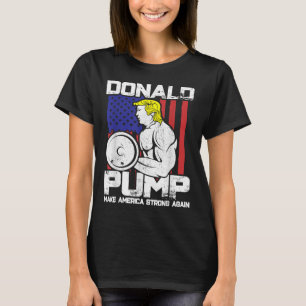 T-shirt Drôle Donald Trump Weight Lifout Gym
