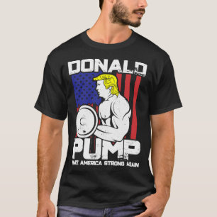 T-shirt Drôle Donald Trump Weight Lifout Gym