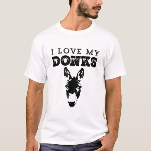T-shirt Drôle Donkey Maman ou Papa Design - I Love My Donk