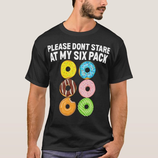 T-shirt Drôle Donut 6pack dit (Devant)