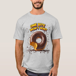 T-shirt Drôle Donut - Un bouchée ne fera pas mal aux T-shi
