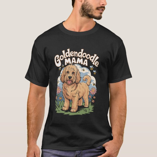 T-shirt Drôle Doodle Mama Pour Une Mère Goldendoodle Golde (Devant)