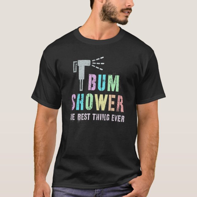 T-shirt Drôle DOUCHE BOM Bidet Spray Eau Meilleur Nettoyag (Devant)