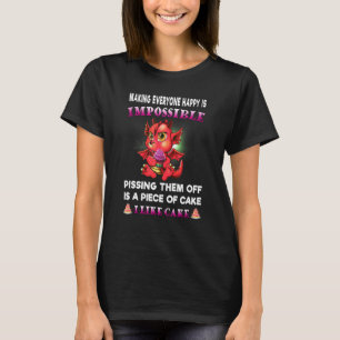 T-shirt Drôle Dragon Femmes Rendre Tout Le Monde Heureux E