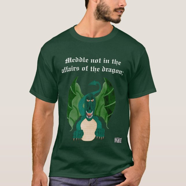 T-shirt Drôle Dragon Tee (Devant)