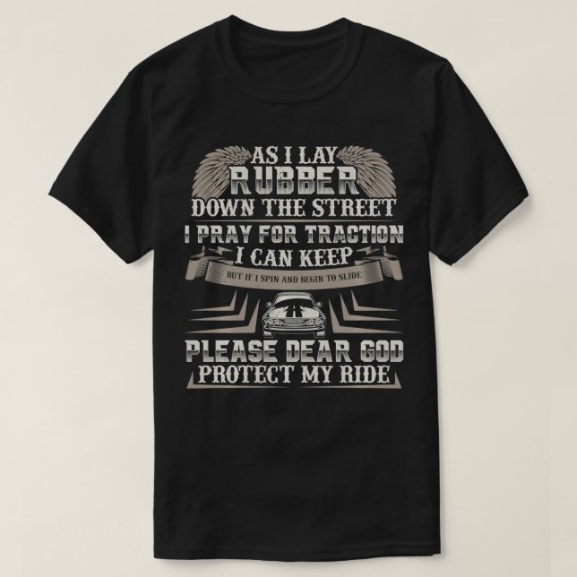 T-shirt Drôle Dragster Drag Racing Course Pilote de course (Design devant)