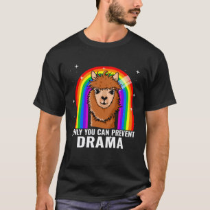 T-shirt drôle drame Lama pour filles cadeau lama