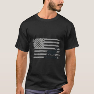 T-shirt Drôle Drôle Chasse De Cerfs Drapeau Patriotique Am