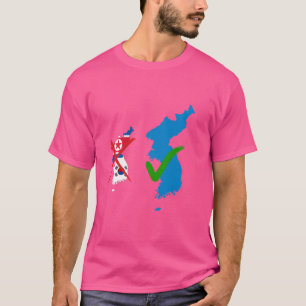 T-shirt Drôle Drôle d'unification coréenne, Unification co