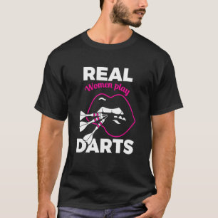T-shirt Drôle Drôle Fille Fille Amateur Pub Bar Dart Pla