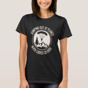T-shirt Drôle Drôle Saut en parachute Parachutiste Saut en
