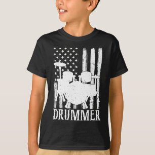 T-shirt Drôle Drummer Art kids