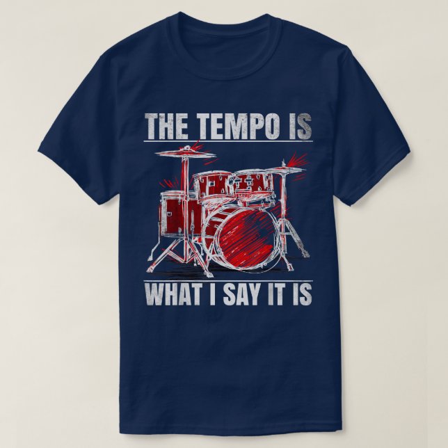 T-shirt Drôle Drummer Hommes Femmes (Design devant)