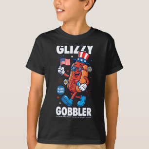 T-shirt Drôle du 4 juillet glizzy gobbler ne s'étouffe pas