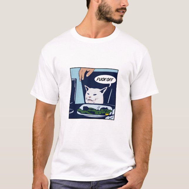 T-shirt drôle du mème du chat Smudge (Devant)