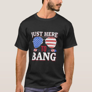 T-shirt Drôle du quatre juillet 4 juillet je suis juste ic