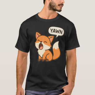 T-shirt drôle du renard qui baille – Animal mignon