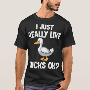T-shirt Drôle Duck Cadeau Pour Les Amateurs De Canard Je V