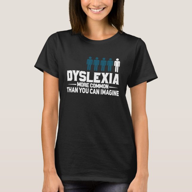 T-shirt Drôle Dyslexie Sensibilisation Lecture Handicap Vi (Devant)