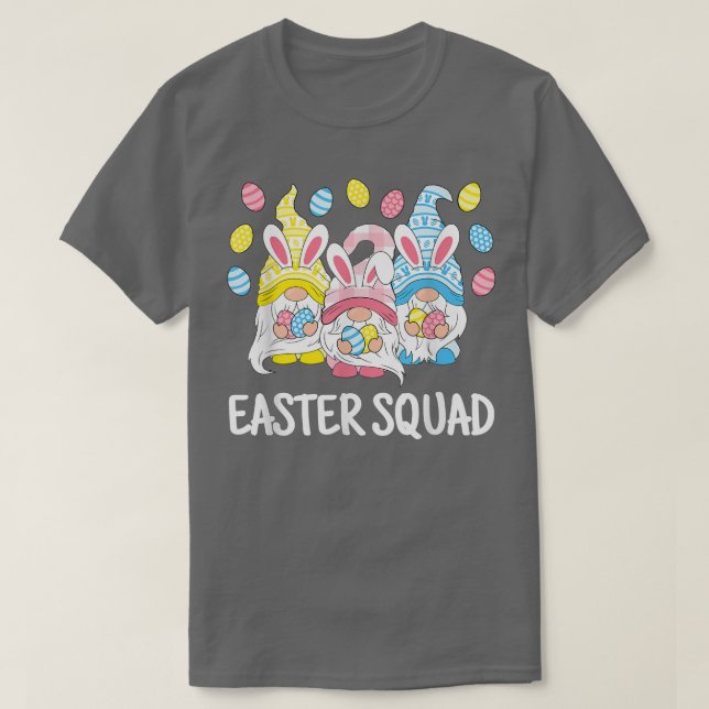 T-shirt Drôle Easter Squad Gnomes Joyeux Oeuf de Pâques Bu (Design devant)