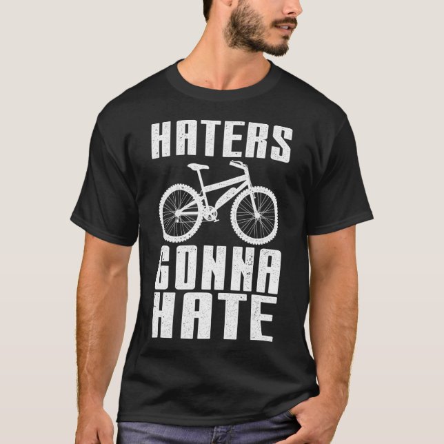 T-shirt Drôle Ebike Design Haters va haïr Electric (Devant)