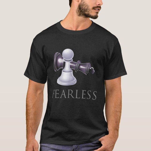 T-shirt Drôle Échecs - Intrépide, Joueur d'échecs Smart Ca (Devant)