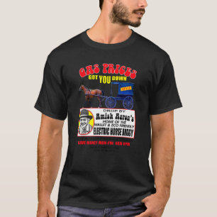 T-shirt Drôle économiser de l'argent Amish cheval électriq