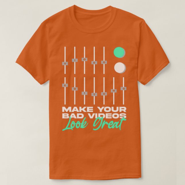 T-shirt Drôle Éditeur vidéo 4 (Design devant)