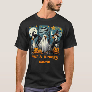T-shirt Drôle Éffrayant Oie Halloween sorcière Citrouille