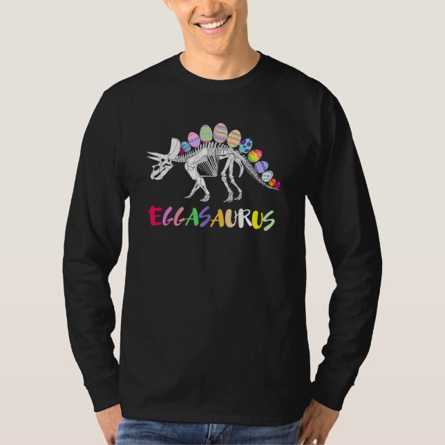 T-shirt Drôle Eggasaurus Stegosaurus Egg Dinosaure Happy E (Devant)