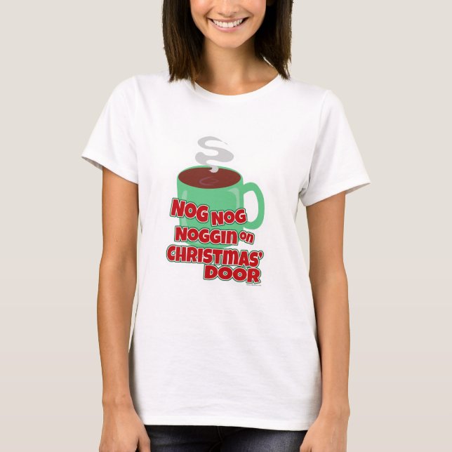 T-shirt Drôle Eggnog Aimer mignon boisson de Noël (Devant)